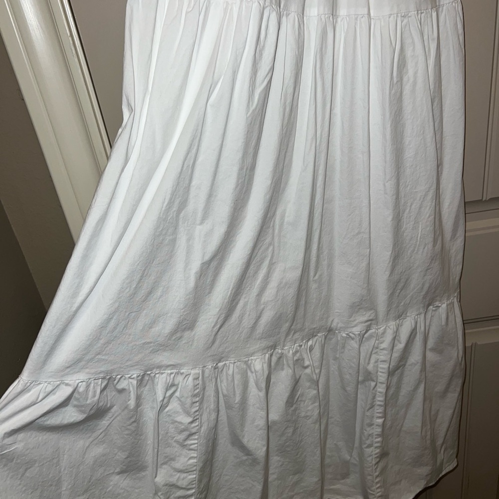 Francesca's Collections White Dress with Black Straps - Picture 2 of 5